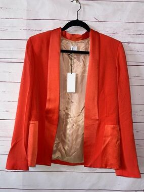 NWT COTE Made in Italy Size 42 Robot Blazer Orange Work Career New